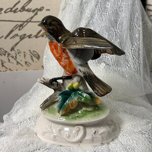 VINTAGE ~1950s Napcoware Robin Figurine C-8524 Made in Japan Mid-Century Modern